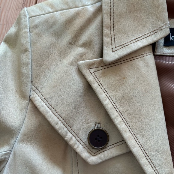 Vintage Le Chateau 70s Style Leather Trench Coat - Picture 11 of 16